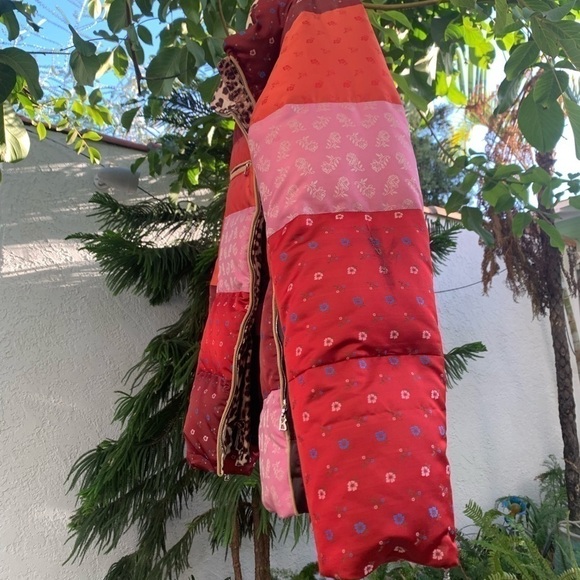 Bogner x Goan Thylmann Quilted Floral Patchwork & Leopard Print Goose Down Coat - Picture 12 of 16